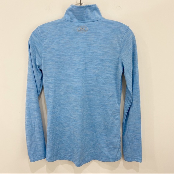 UNDER ARMOUR UA Heat Gear Light Blue 1/2 Zip Fitted Pullover Top Jacket … - Picture 8 of 8